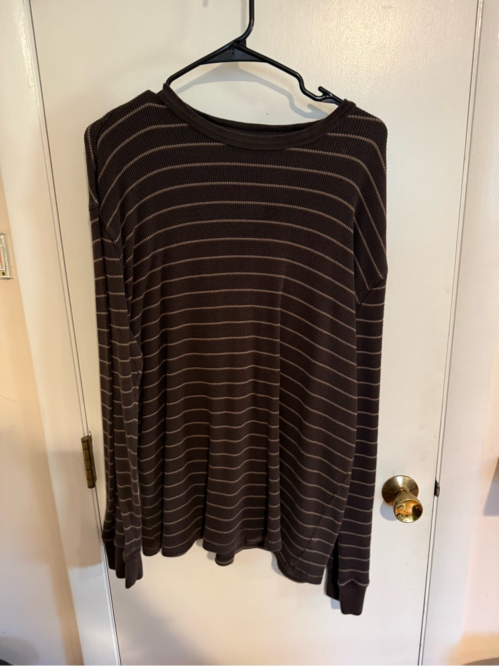 Merona Brown Striped Long Sleeve Tee